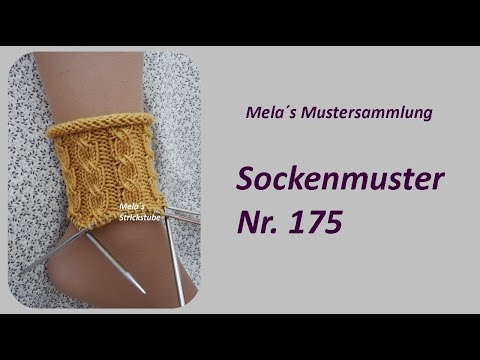 Sockenmuster Nr. 175 - Strickmuster in Runden stricken / Socks knitting pattern