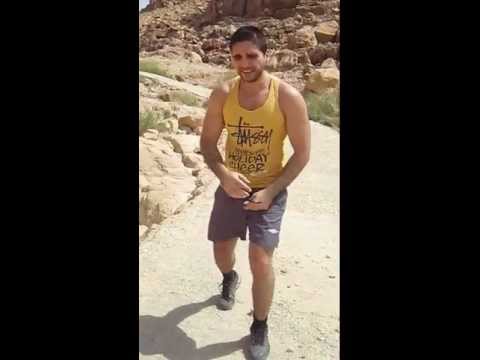 Fadhel while hiking Ibex trail - Mujib natural reserve