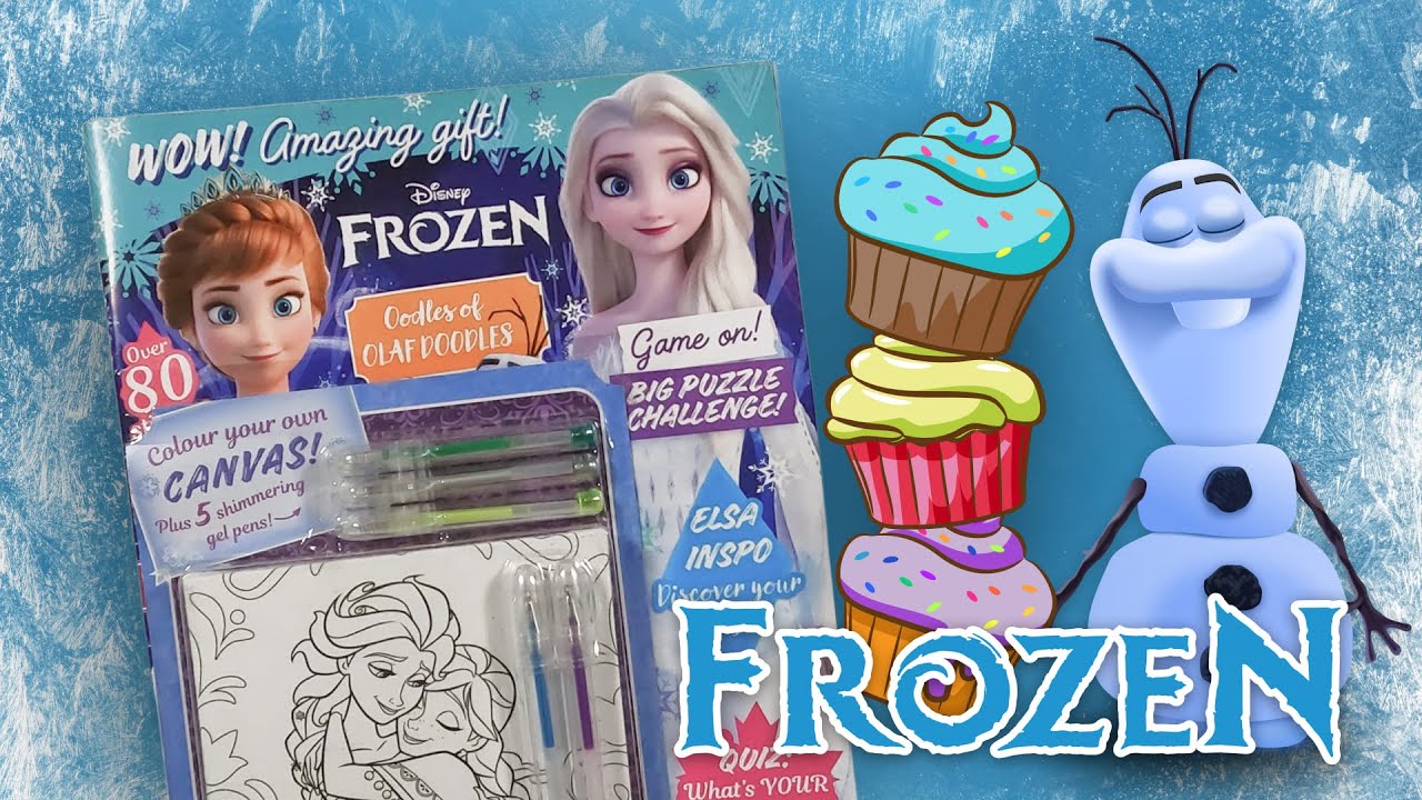 Frozen Toy Magazine Fun. Reading, Craft and Learning for Kids.