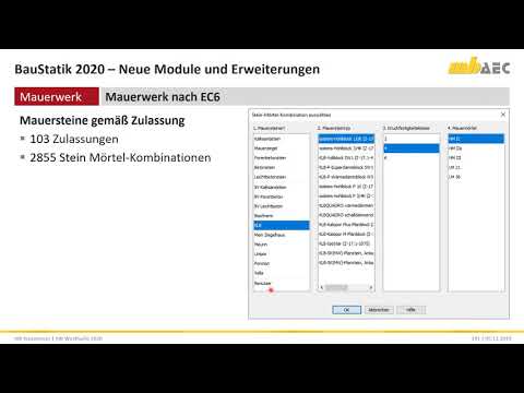 BauStatik 2020 - Mauerwerk nach Zulassung