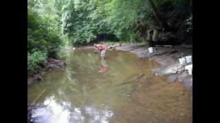 preview picture of video 'Bedrock On Wesobulga Creek at the Alabama Gold Camp'