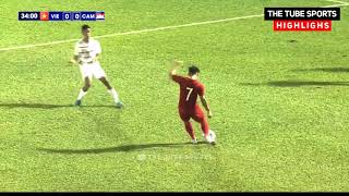 Các tình huống chính Vietnam U20 vs Cambodia U20 3- 0 - BTV Cup 2019