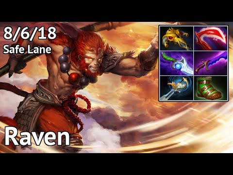 Monkey King. Raven. Lotac. Safe Lane. Full game. Dota 2