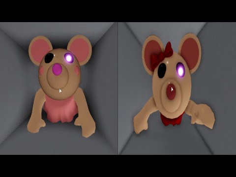 Old vs New Redesign Mousey in Vents Jumpscare - Roblox Piggy