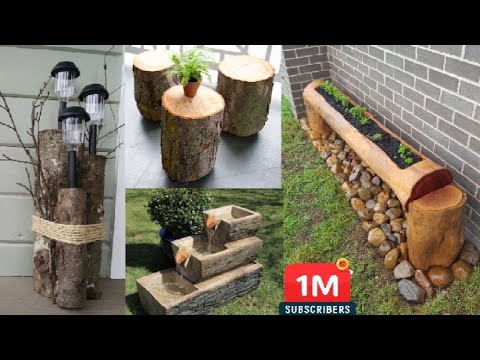 50 Ideas geniales con troncos de madera reciclados/50 Great ideas with recycled wooden logs▶️