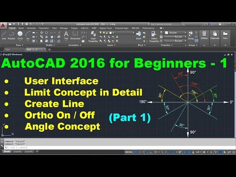 AutoCAD 2016 Tutorial for Beginners 1 Part 1 of 2