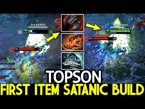 TOPSON [Tidehunter] Unkillable Build First Item Satanic One Hit Full HP Dota 2