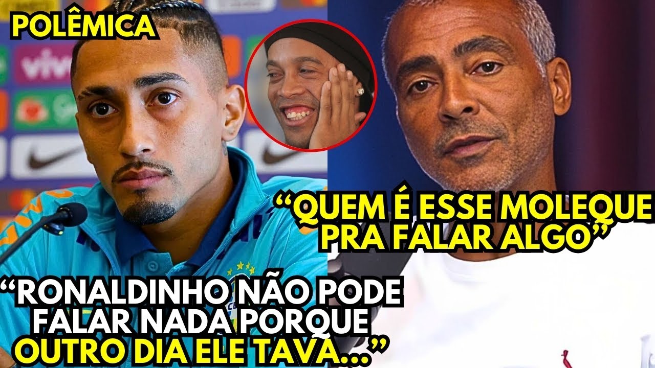 EITA! RAPHINHA RESPONDE RONALDINHO E ROMÁRIO SE REVOLTA!