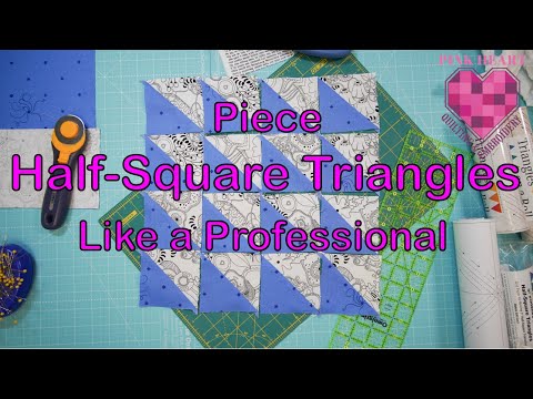 Piece Half-Square Triangles Like a Pro Using Triangles on a Roll Paper