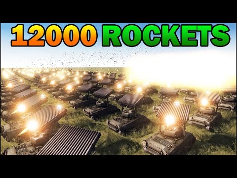12000 ROCKETS vs LANDKREUZER & BEST GERMAN TANKS - Men of War Assault Squad 2 - Editor Scenario #69
