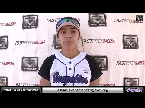 2024 Ava Hernandez 4.07 GPA - SS, Pitcher and Outfielder Softball Skills Video - CA Grapettes McNair