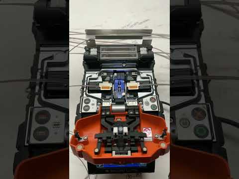 Part of a video titled How to cut and splice fiber optics - YouTube