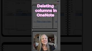 OneNote deleting Table columns #OneNote #wellness #weeklylayout