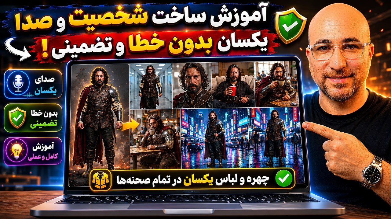 آموزش ساخت کاراکتر یکسان با هوش مصنوعی گوکل بدون خطا