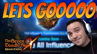 LETS GOOOOO! FIRST INFLUENCER TOURNAMENT!? WHO WILL BE CHOSEN? FULL DETAILS | SDS GRAND CROSS