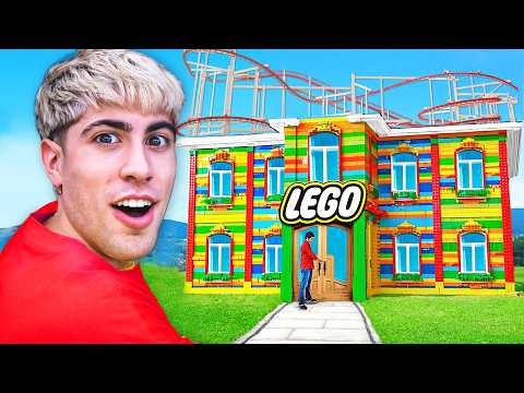 24 HOURS IN LEGO AMUSEMENT PARK !!