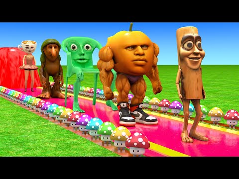 Long Slide Game With Cow Elephant Gorilla Hippopotamus Tiger 3d Animal Game Funny 3d Animals