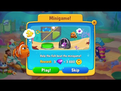 @Fishdom Minigame! Before Level 10800 Second Time 😍