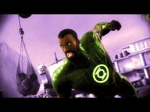 Injustice Gods Among Us Green Lantern John Stewart Costume Gameplay