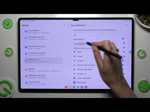 How to Turn On / Off App Notifications on Samsung Galaxy Tab S9 Ultra