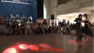 Lucila Bardach y  Marcelo Lavergata bailando el Vals DESDE EL ALMA en la milonga EL NUEVO PISOTON