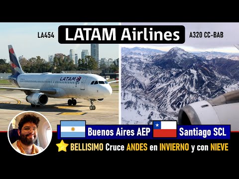 Bellísimo vuelo BUENOS AIRES SANTIAGO en invierno con LATAM AIRLINES, Airbus A320 | Ando en Avión