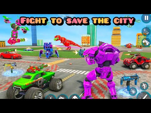 Dino Robot Car Game - Flying Robot Transforming Game - Save the world from aliens #2