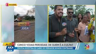 Cinco vidas perdidas: Polícia investiga se carro de vereador invadiu contramão | ALÔ JUCA | TV ARATU