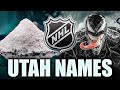 THE OFFICIAL UTAH NHL TEAM NAMES ARE REVEALED… AND THEY'RE SO WEIRD (Utah Powder, Freeze, Venom, HC)