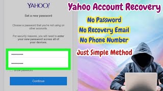 Yahoo mail old account recovery new trick 2024 | Recover your Yahoo account without any Verification