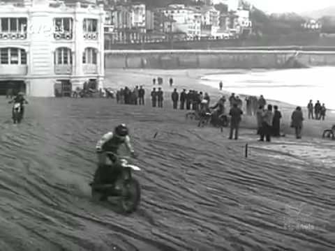 Carreras de motocross Donostia. Playa paseo de la Concha. Motocrosa Donostiko ondatzan