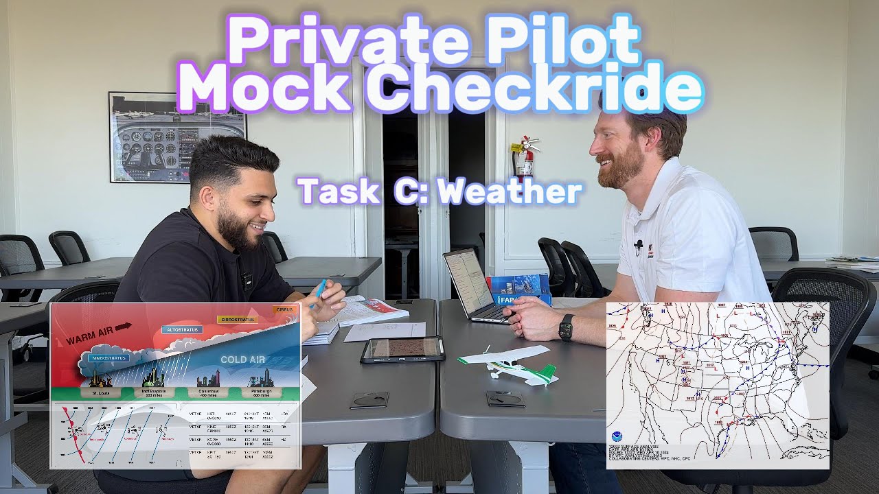 Private Pilot Mock Checkride Task C: Weather (Part 3/8 - YouTube video featuring the word permit