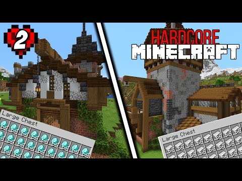 EPIC! I Built Diamond and Iron Mines in Hardcore Minecraft