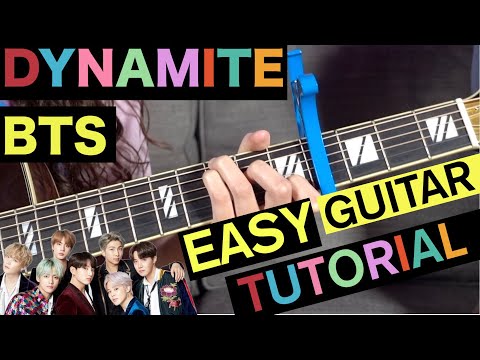 Dynamite BTS (방탄소년단) EASY Guitar TUTORIAL
