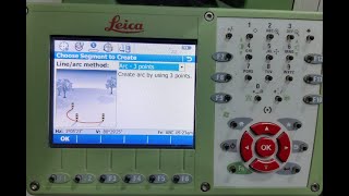 How to create 3 point ARC in LEICA VIVA TS or GPS