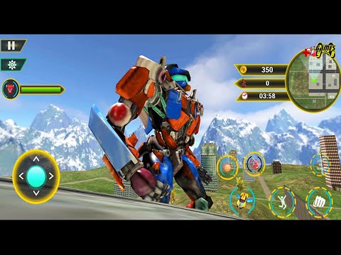 Flying Car Robot Transform Save The City 2020 #Part3 (New Robot Hero) - Android Gameplay 1080p60