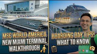 MSC World America: NEW Miami Terminal Walkthrough and Boarding Day Tips