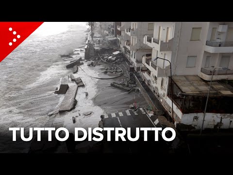 Mareggiata storica 20-21 gennaio 2025: distruzione a Letojanni, Mazzeo di Taormina e Fondachello