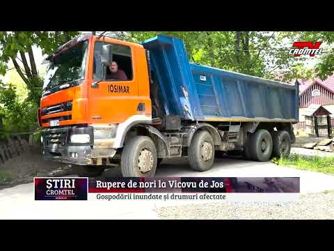 Rupere de nori la Vicovu de Jos: Gospodării inundate și drumuri afectate de viitură