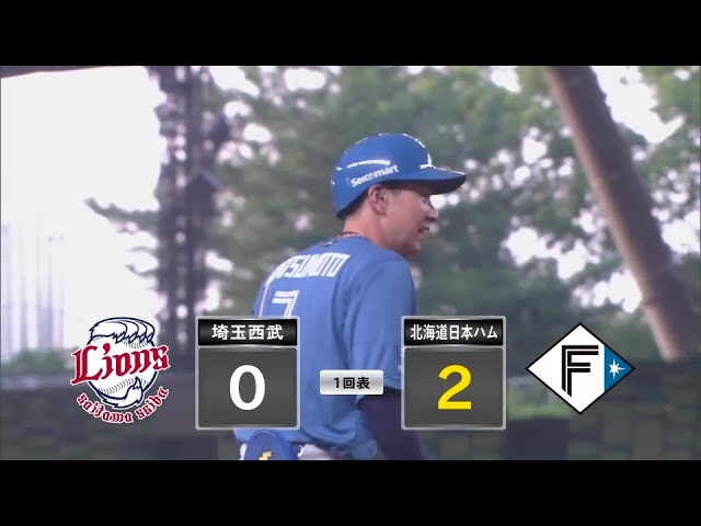 【ファーム】直球をライトへ!! ファイターズ・松本剛 追加点となるタイムリー2ベースを放つ!!  2024年7月3日 埼玉西武ライオンズ 対 北海道日本ハムファイターズ