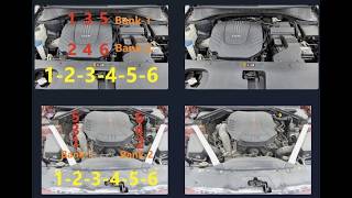 2005–2026 Hyundai Kia 3.3L V6 Engine - Firing Order - Cylinder Numbers (Bank-1 and Bank-2)