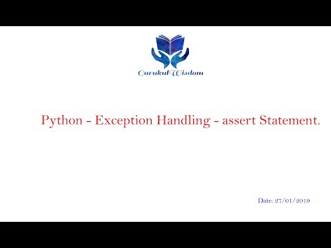Assert Statement In Python Exception Handling