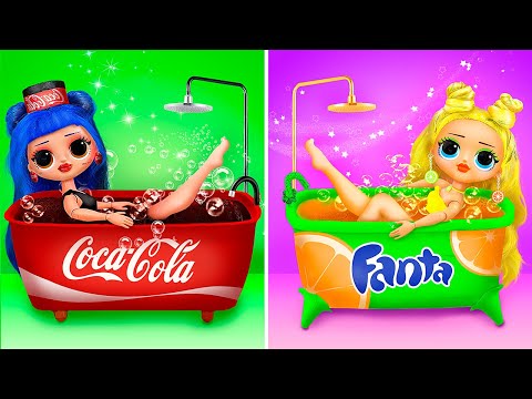 Fanta vs Coca Cola / 14 DIY LOL Surprise OMG Ideas