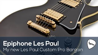 Video thumbnail for Epiphone 2016 Les Paul Custom Pro - Revealing my new guitar for BLUES & a lot more. An eBay bargain. by Sypher - My Six String Guitar Journey