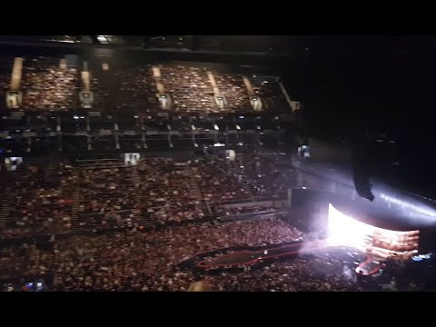The O2 Arena London concert venue. Seat view from Block 419, Row J, Seat 905 (level 4 high)