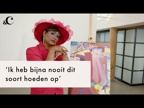 Sprekende ogen en een grote hoed: Edsilia Rombley verandert in een schilderij- &C x VriendenLoterij