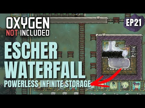 How to get an INFINITE STORAGE without POWER - ESCHER WATERFALL! (LP2-EP21) Oxygen Not Included