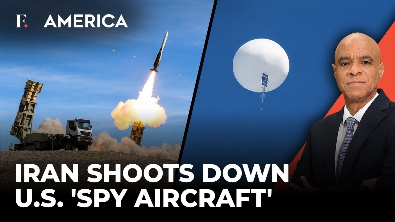 US Spy Aircraft Erupts into Flames ON CAM; Iran Flaunts Air-to-Surface Missile | Firstpost America
