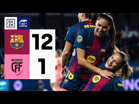 FC Barcelona vs Madrid CFF (12-1) | Resumen y goles | Highlights Liga F