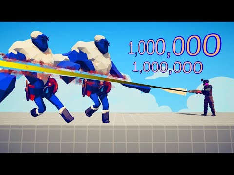 1.000.000 DAMAGE GUN POWER vs EVERY  UNIT | TABS - Totally Accurate Battle Simulator